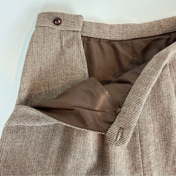 Vintage Pendleton Brown Wool Blazer & Midi Skirt Suit Set S - Picture 13 of 16